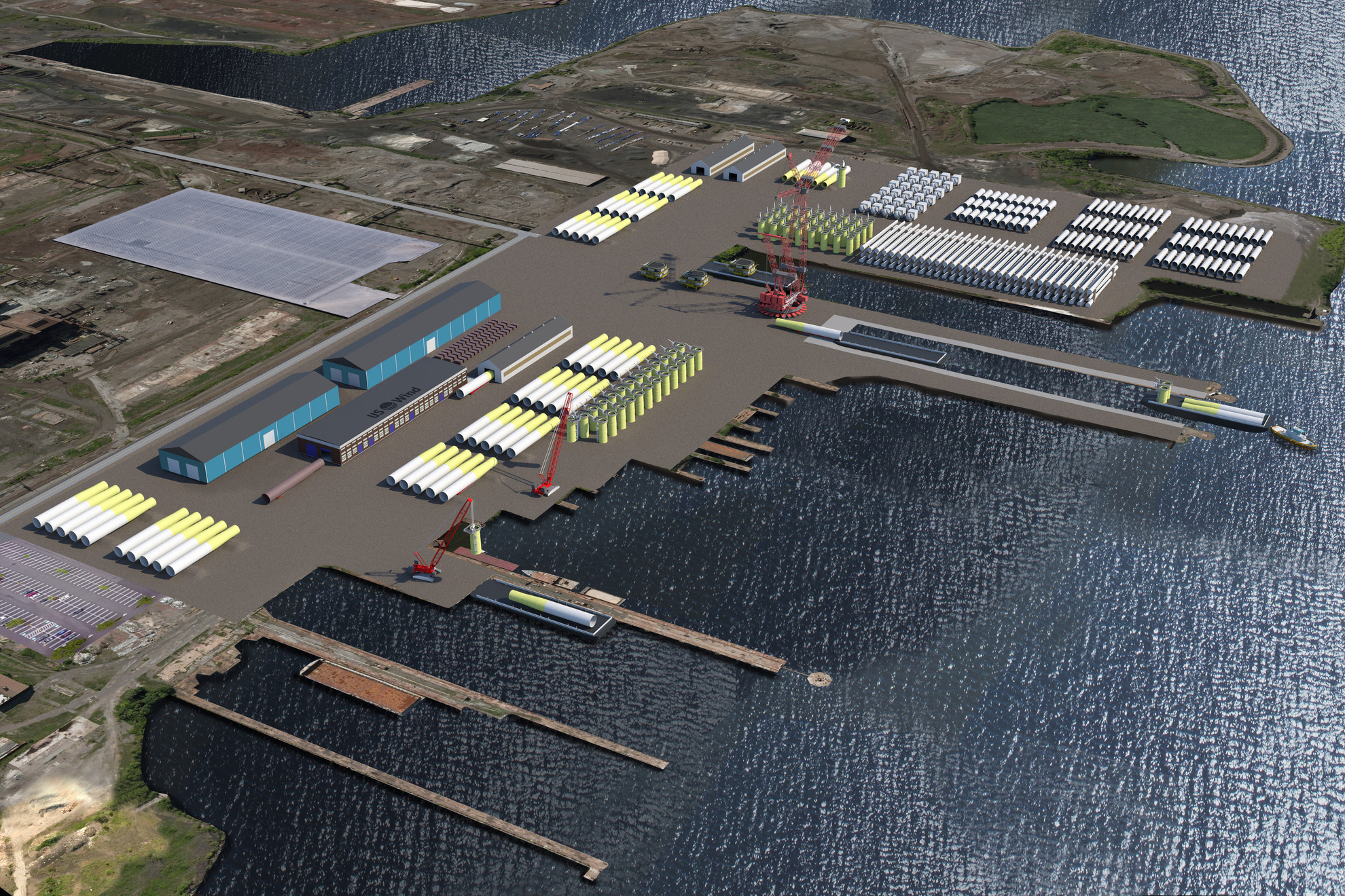 Rendering of a US Wind Inc project
