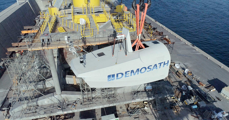 Picture of Demosath under construction off Spain, floating wind build-out.
