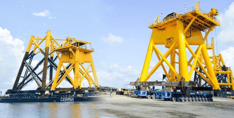 Picture of Block Island Jackets at Gulf Island Fabrication Louisiana_US Gulf Lease