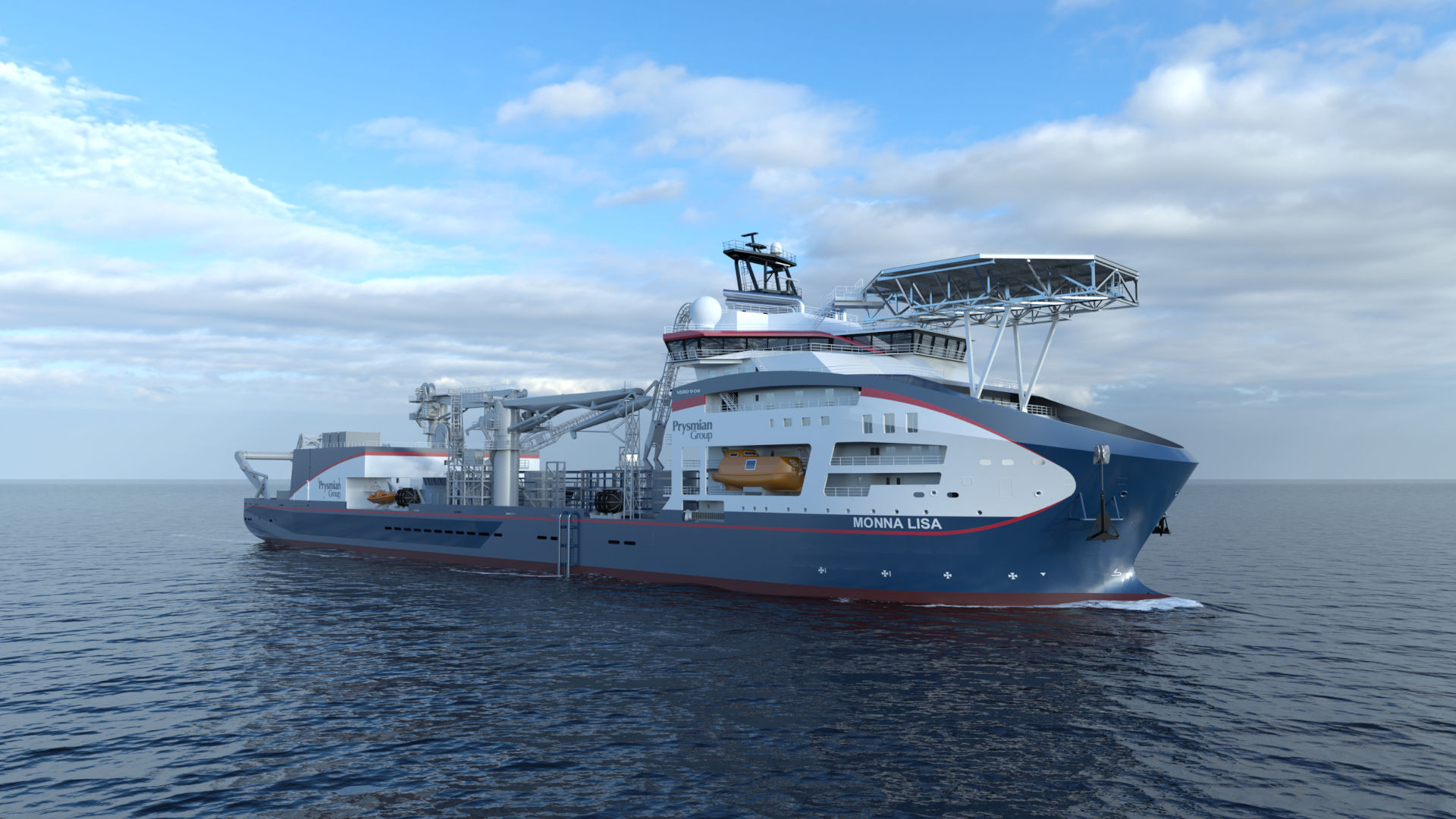 PICTURE PERFECT: CGI of Prysmian's new cable lay supership, Monna Lisa, sister vessel to the Leonardo da Vinci (IMAGE: Prysmian)