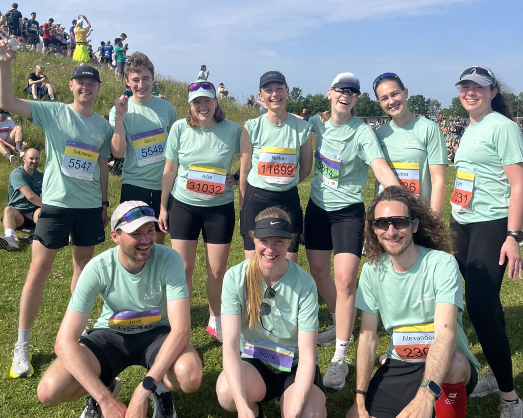 Aegir Insights' running club at the Bridge Run 2025